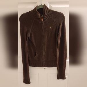 Abercrombie & Fitch A&F Brown Zip Jacket Size Large